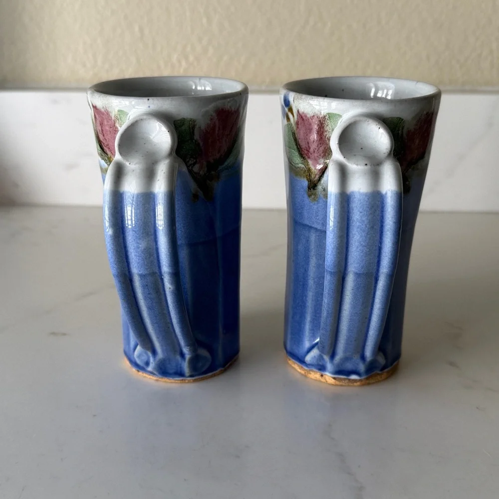 Vintage Chappelle Pottery Mugs Set of 2 Signed - Picture 4 of 13